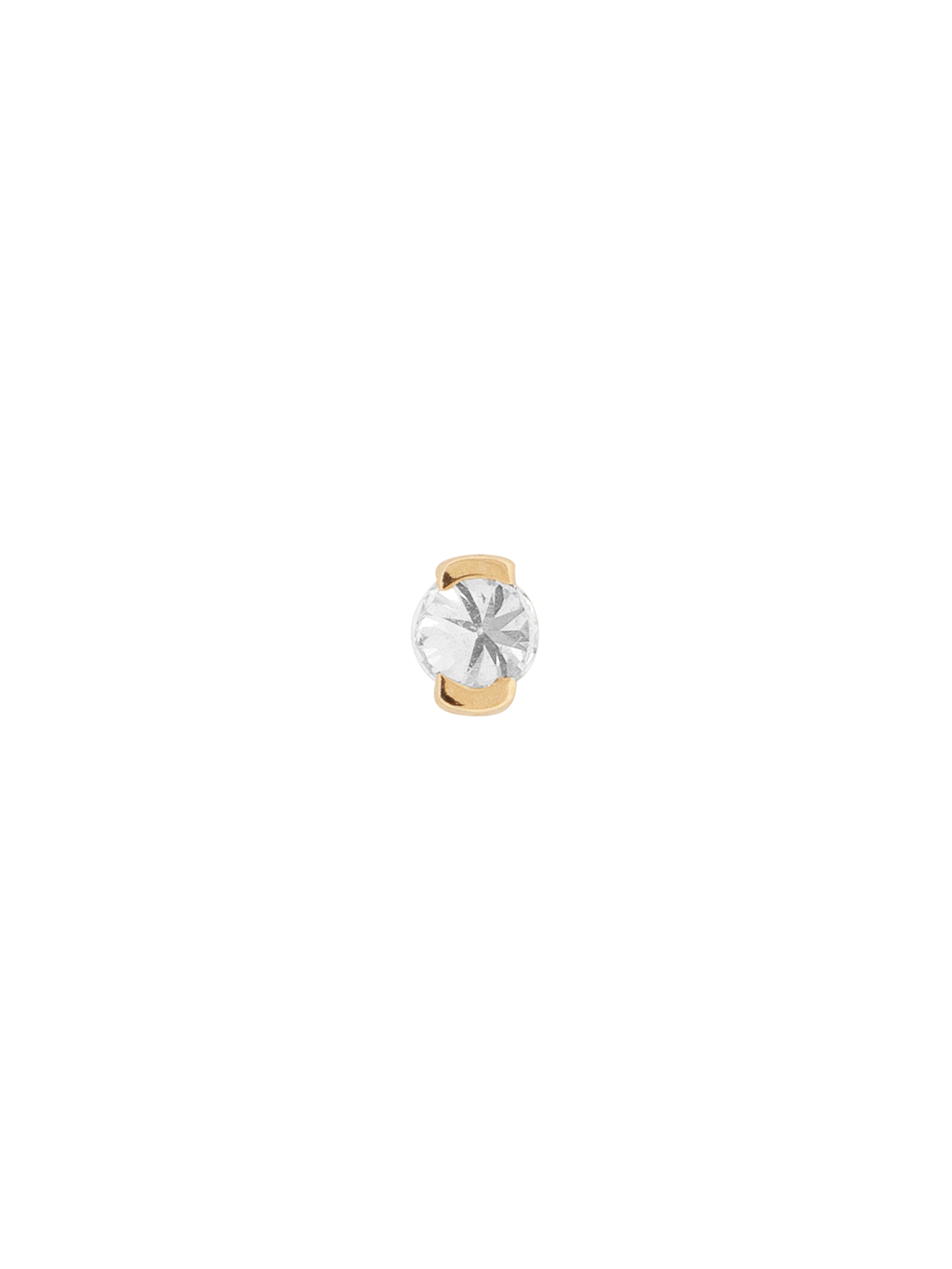 Large single reverse set diamond stud photo 1