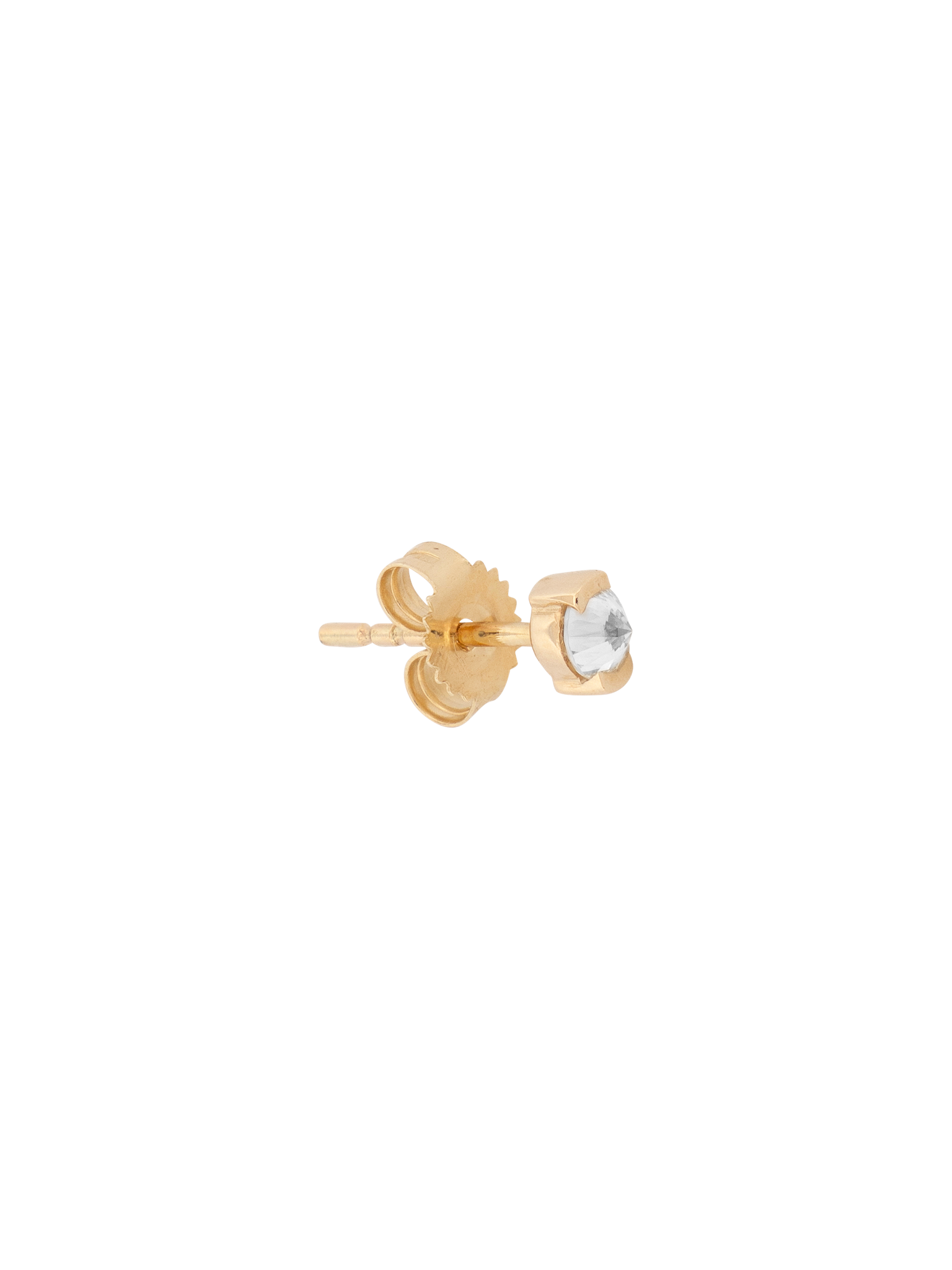 Large single reverse set diamond stud photo 3
