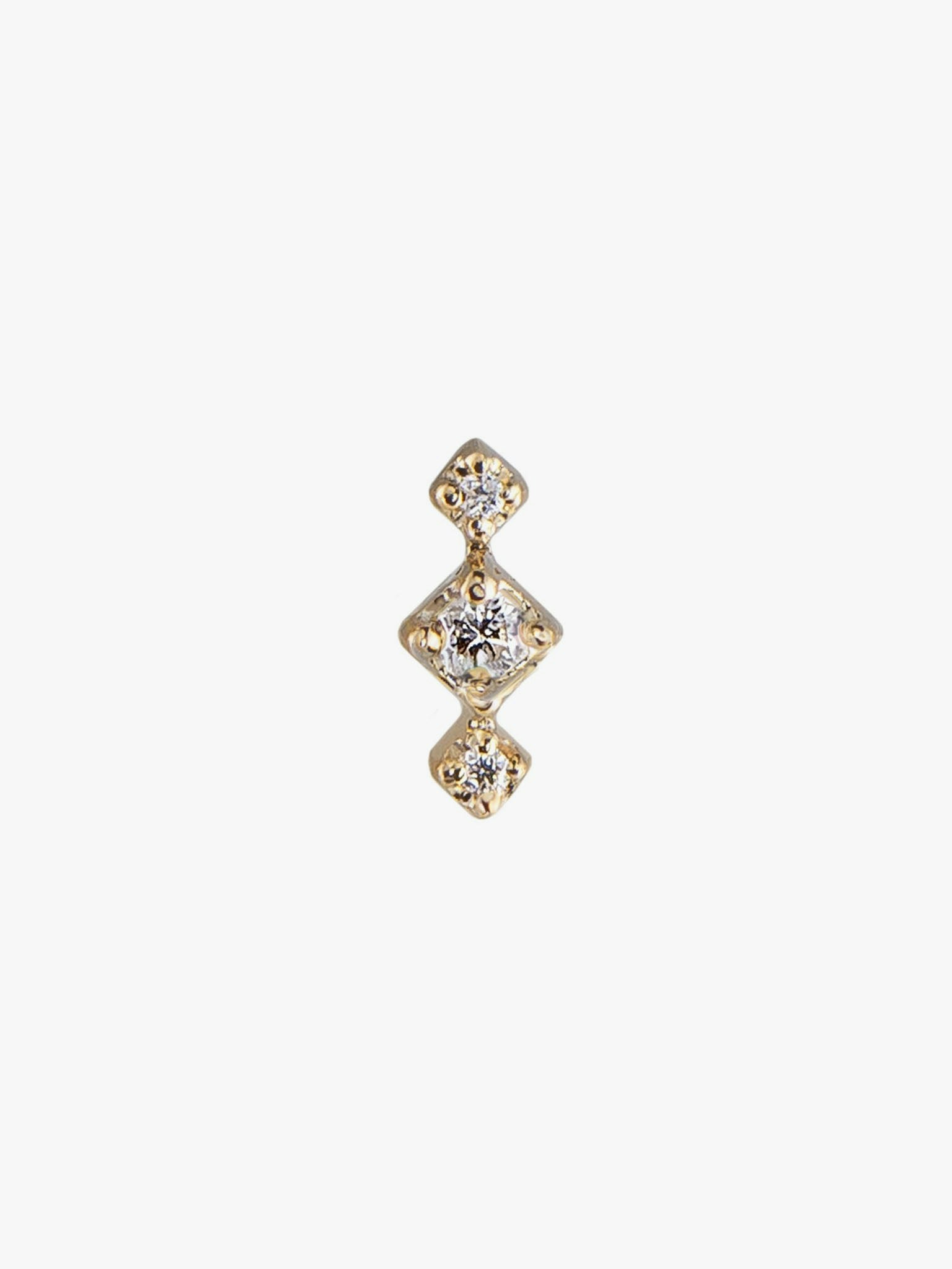 Petite three stone stud photo 4