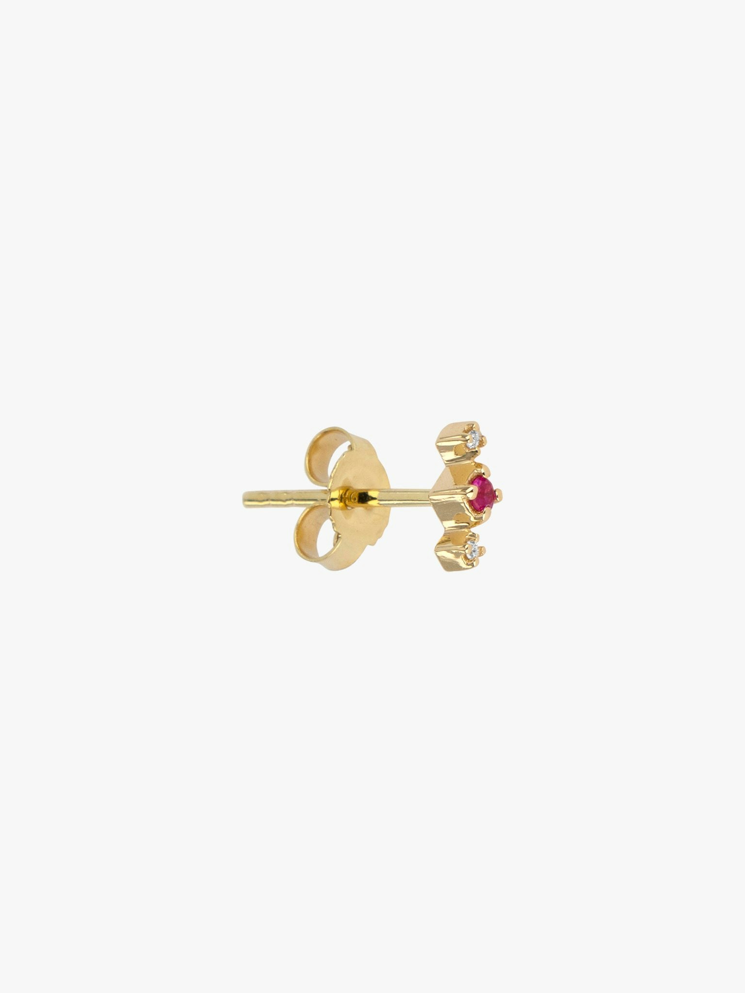 Petite three stone stud photo 7