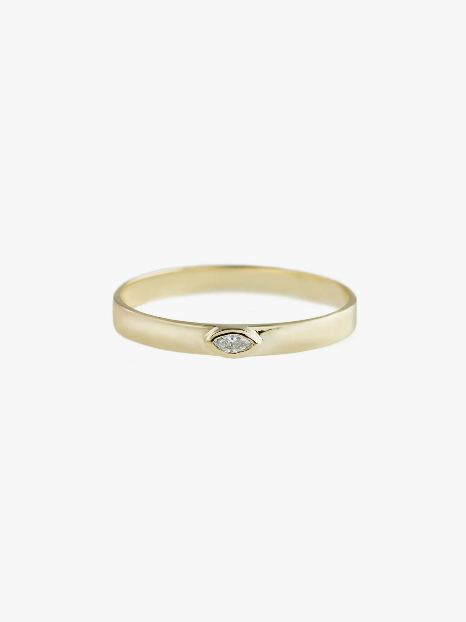 Bezel set marquise diamond ring photo 1