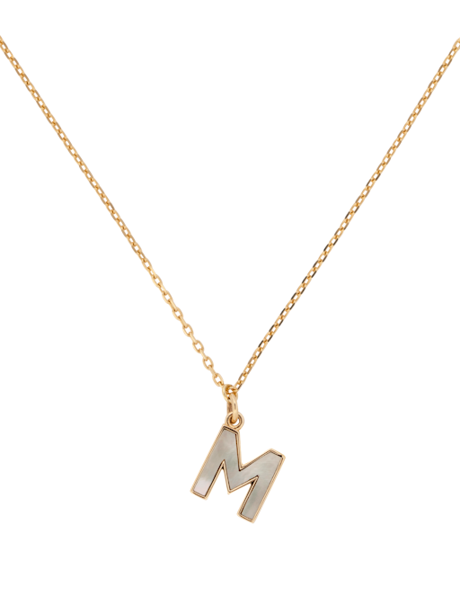 Mother of pearl initial necklace photo