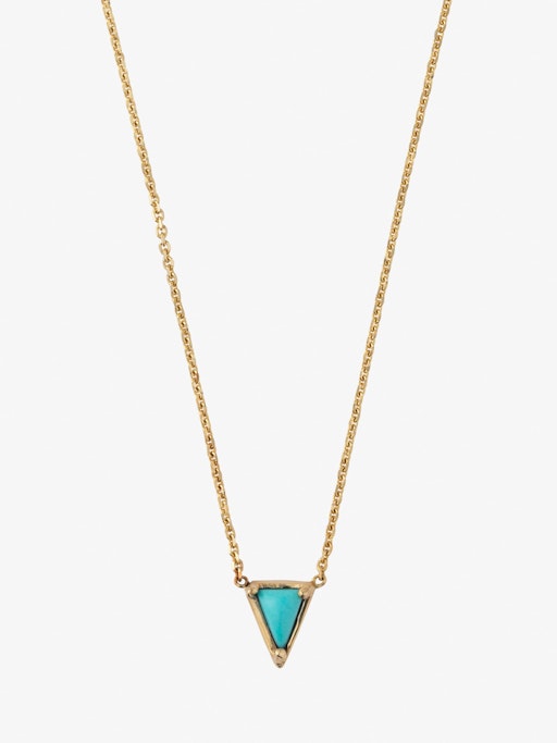 Turquoise triangle necklace photo