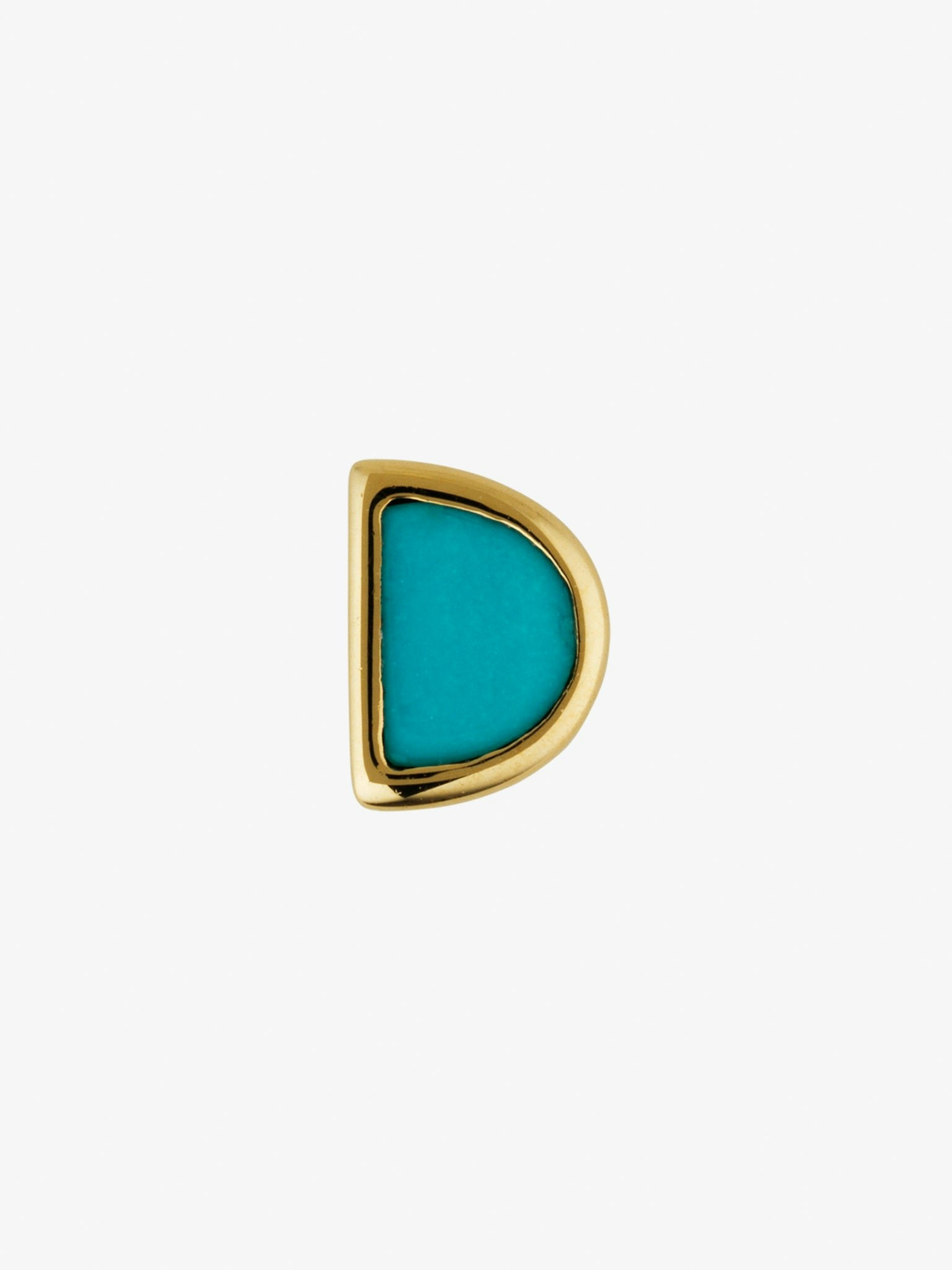 Turquoise half moon stud photo 1