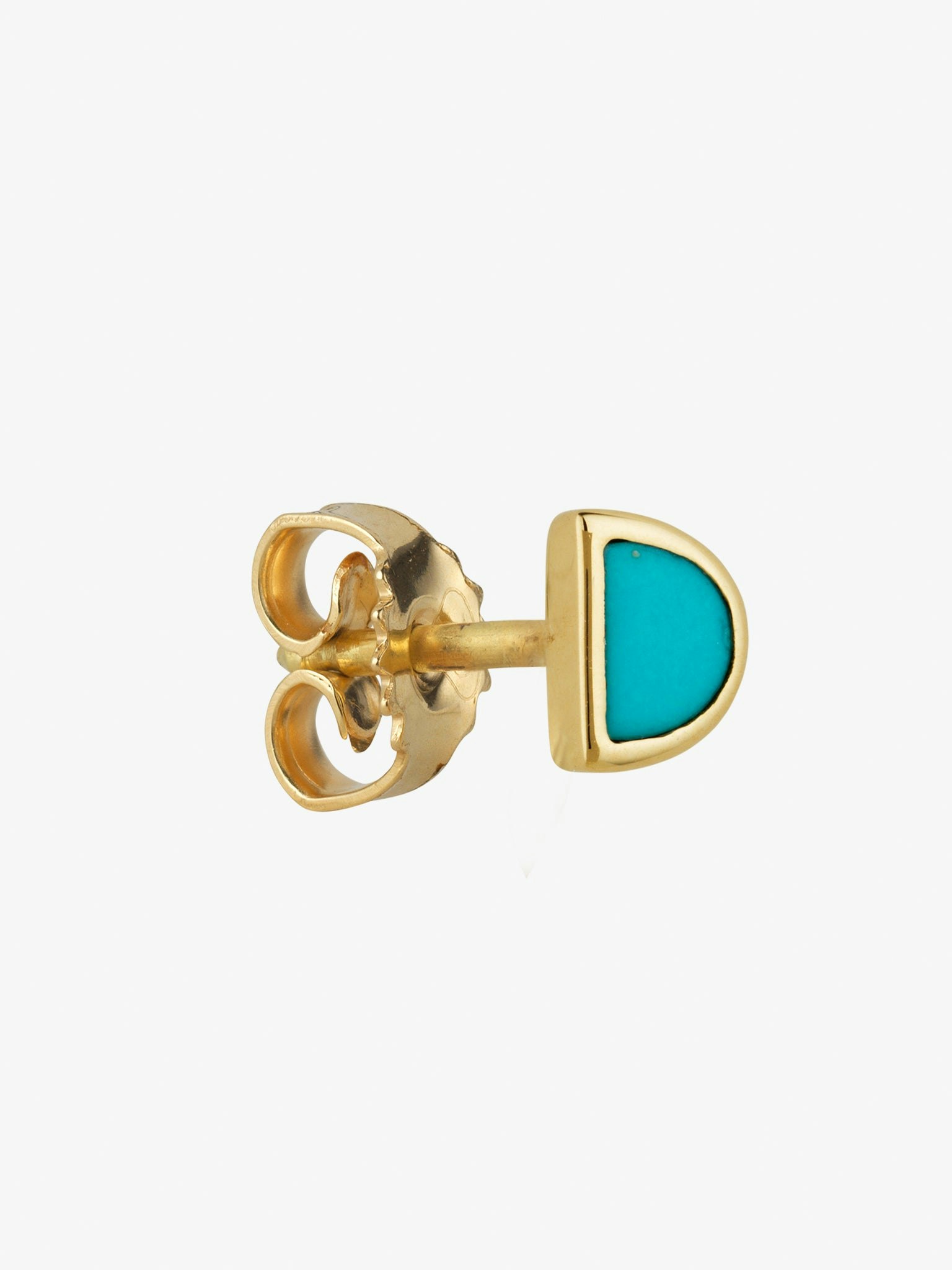 Turquoise half moon stud photo 3