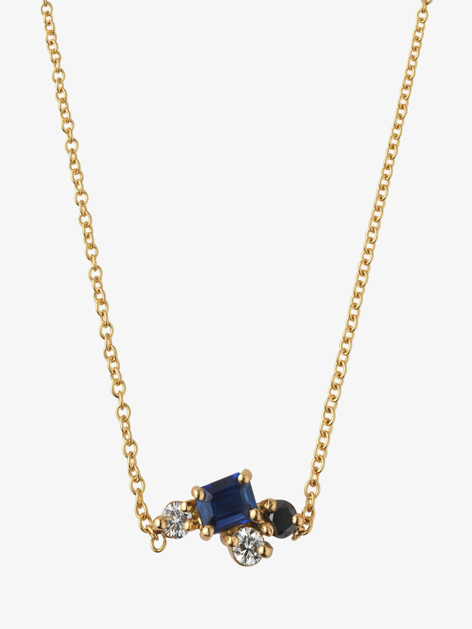 Sapphire cosmic dawn necklace photo 1