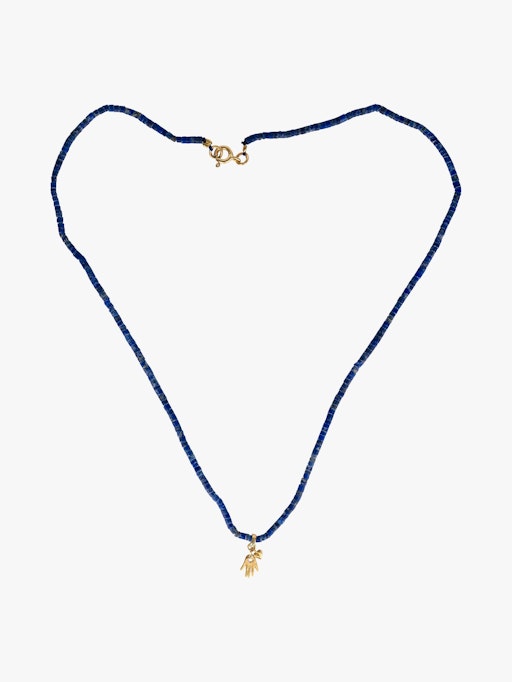 Sofia blue lapis charm necklace photo