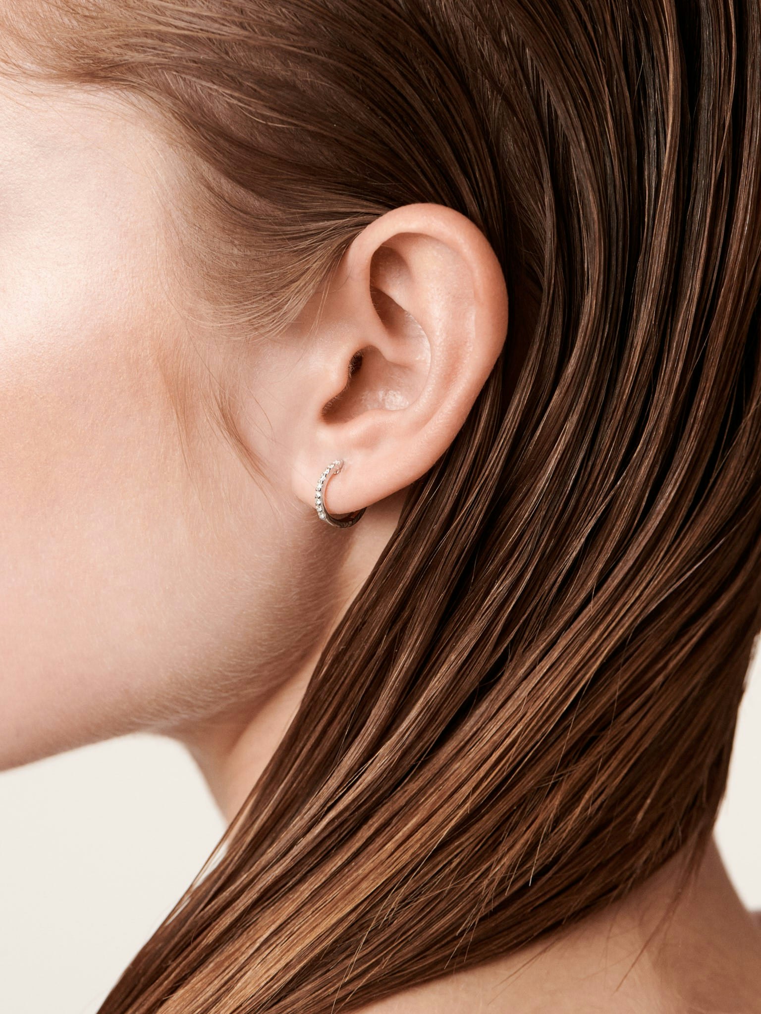 Small diamond hoops photo 2