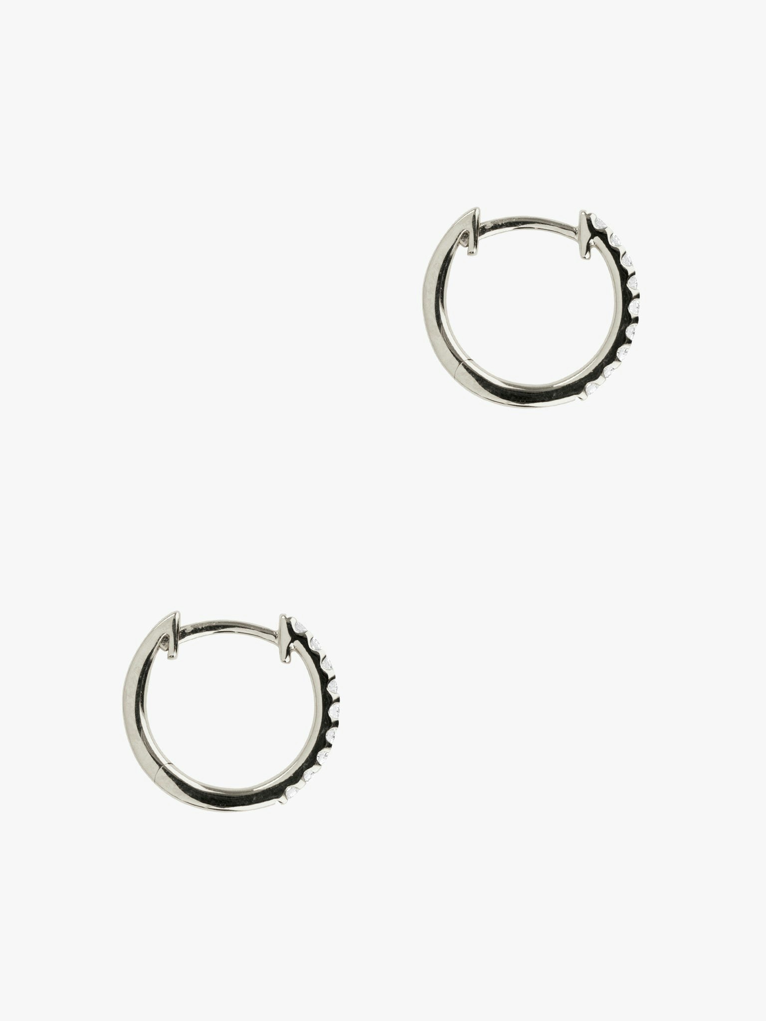 Small diamond hoops photo 3