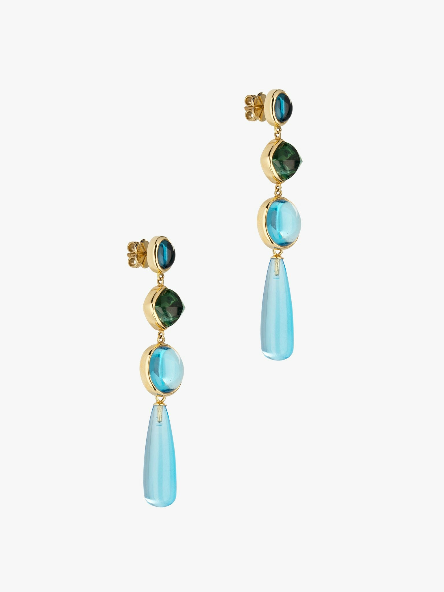 Harlequin gemstone drop earrings photo 3