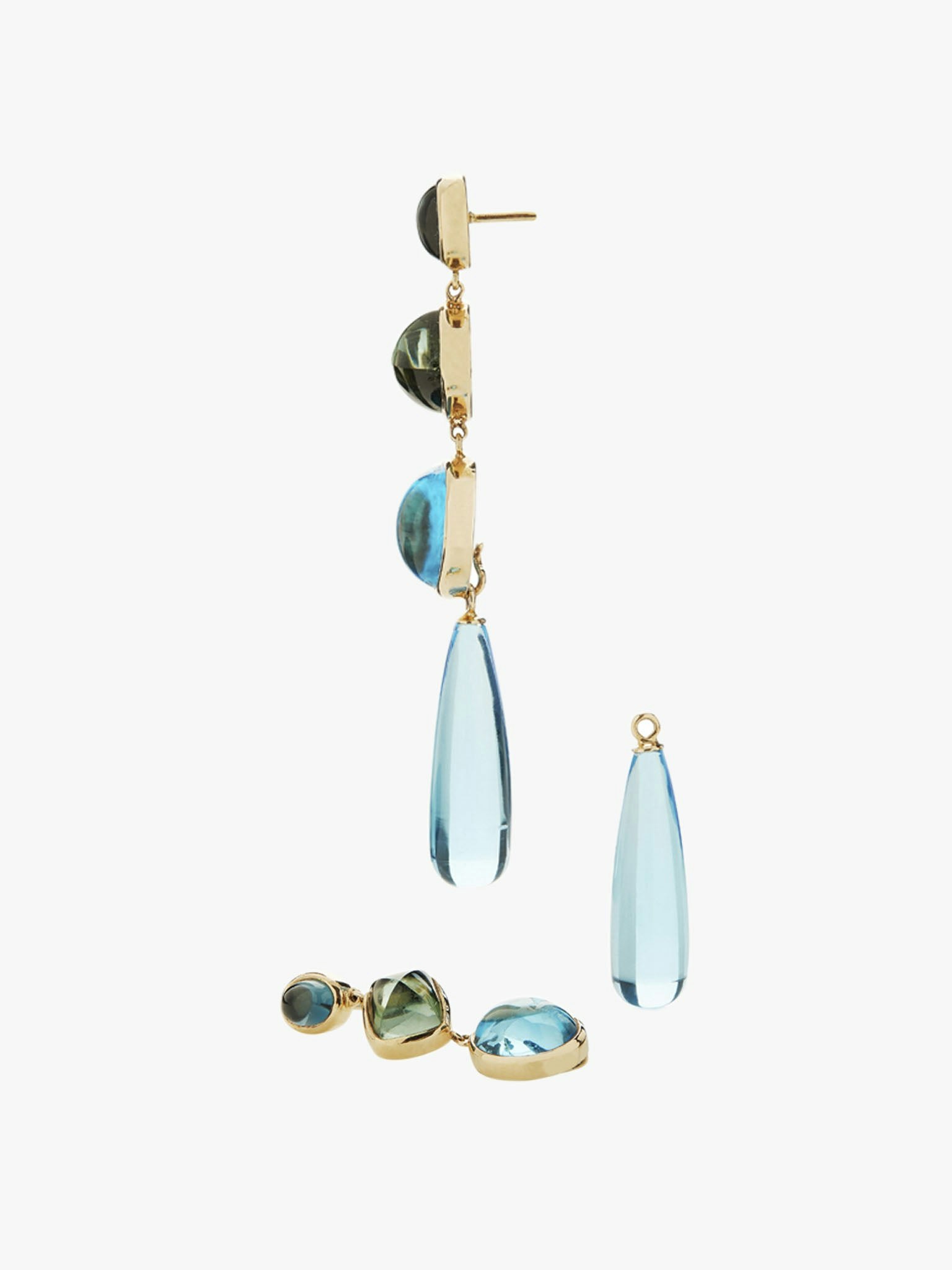 Harlequin gemstone drop earrings photo 4