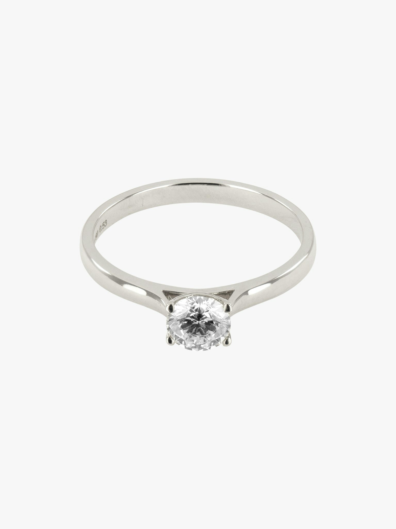 Large solitaire diamond ring photo 3