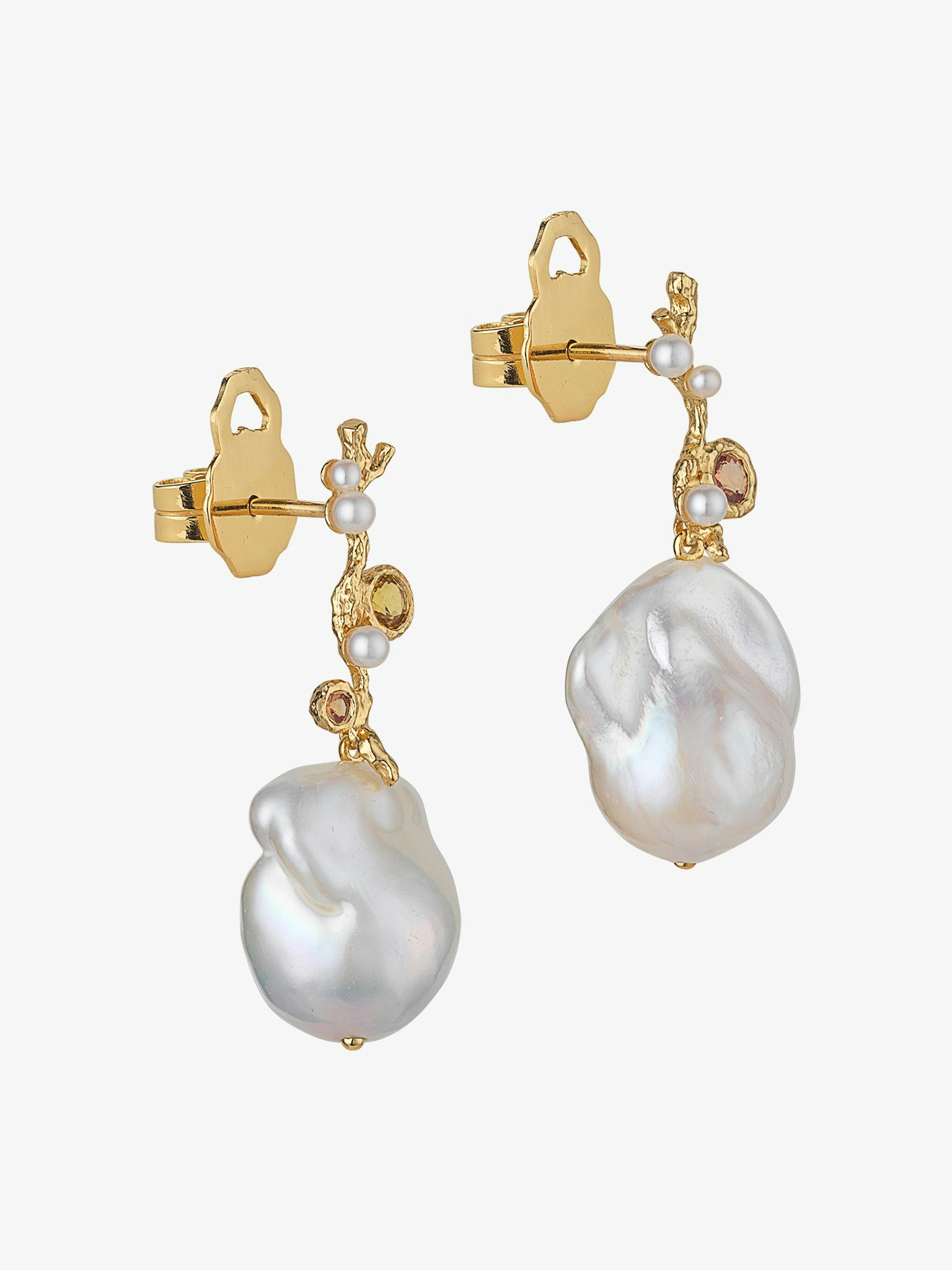 Floret baroque pearl earrings photo 1
