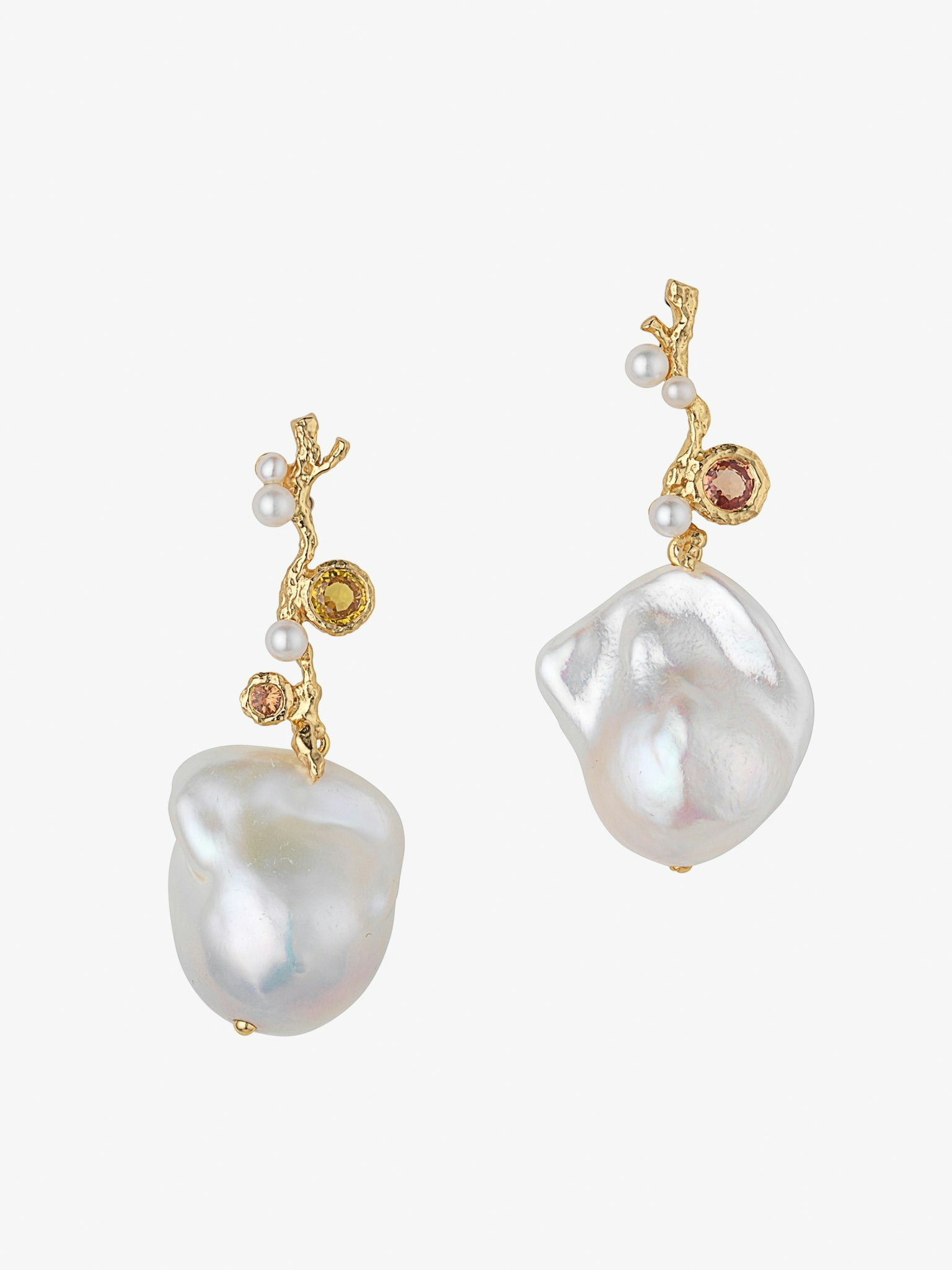 Floret baroque pearl earrings photo 3