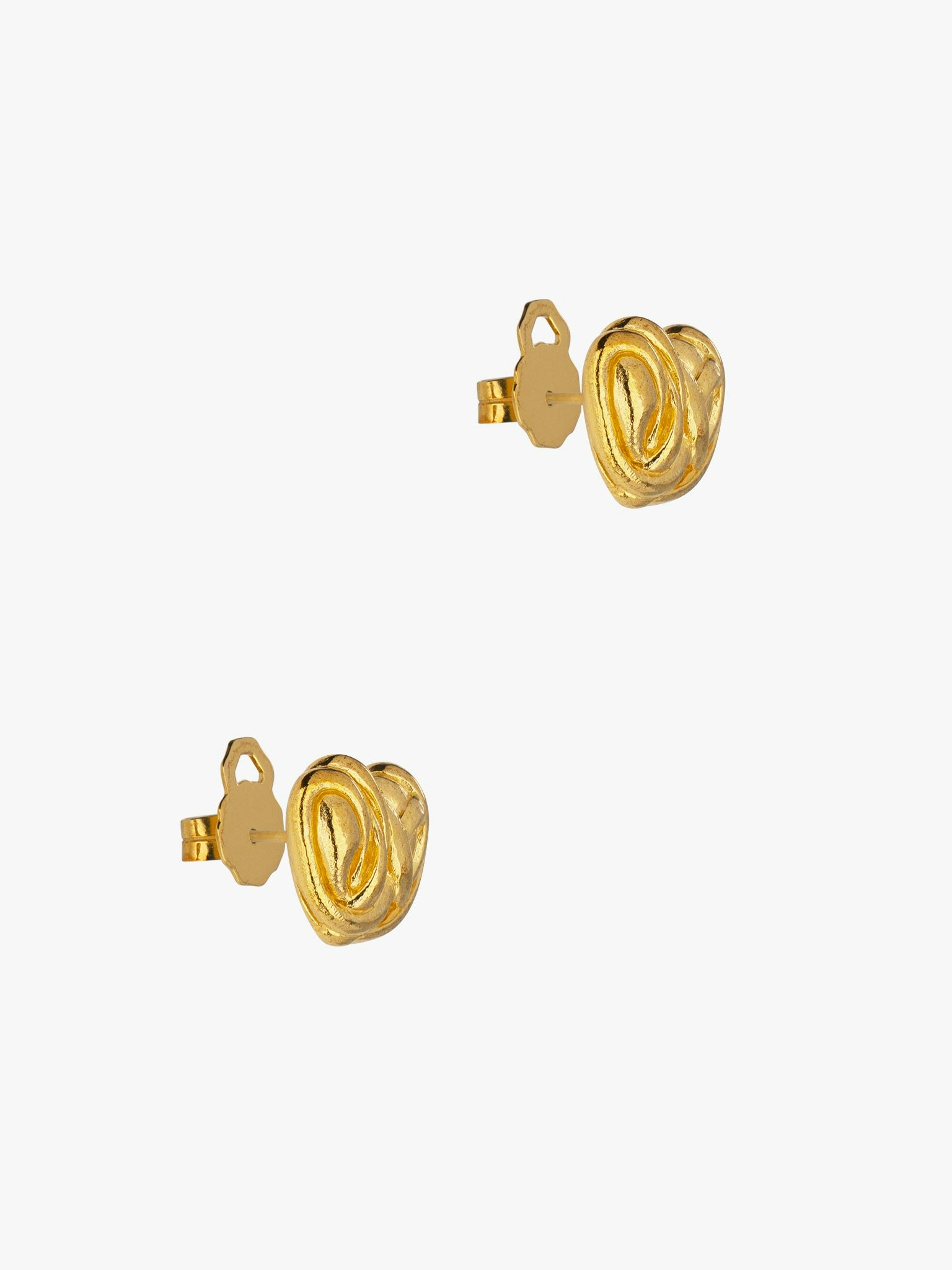 Woven heart studs photo 3