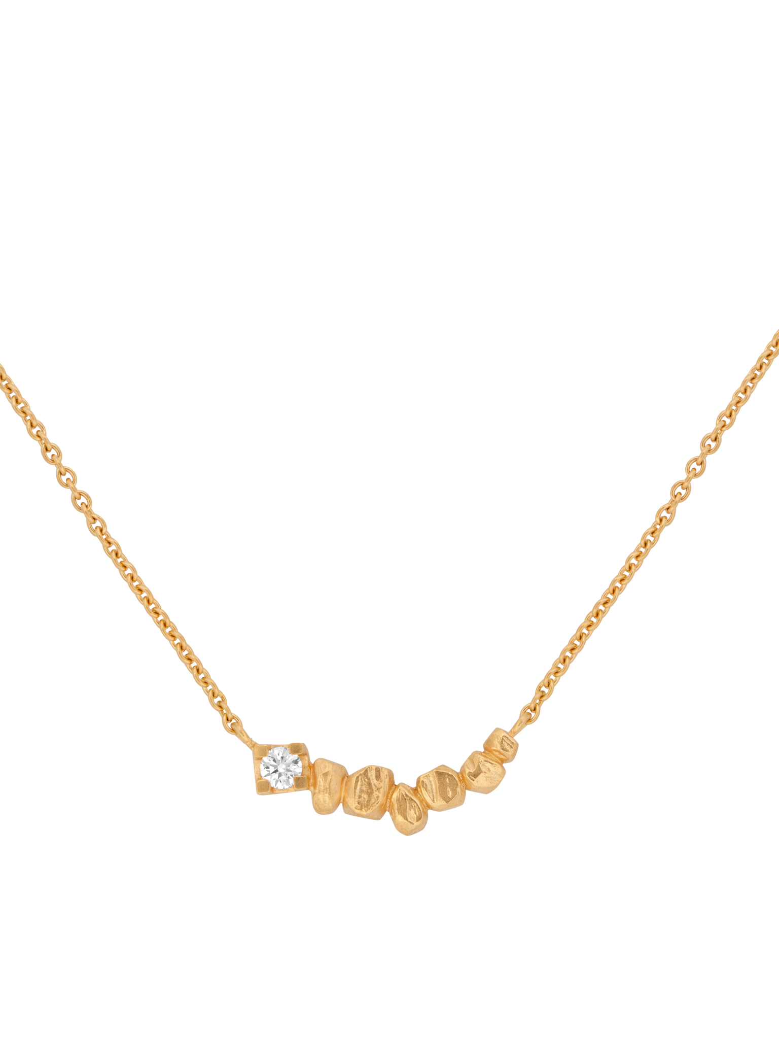 Lux gold nugget & diamond necklace video