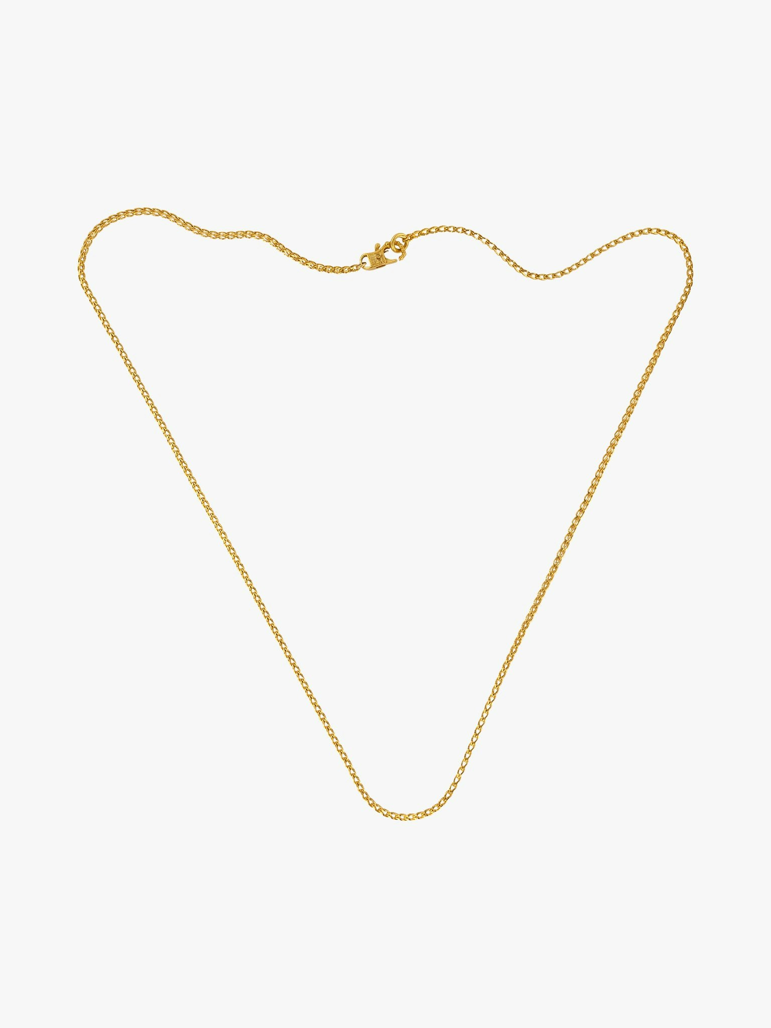 Small solo loop-in-loop chain with fibula clasp photo 1