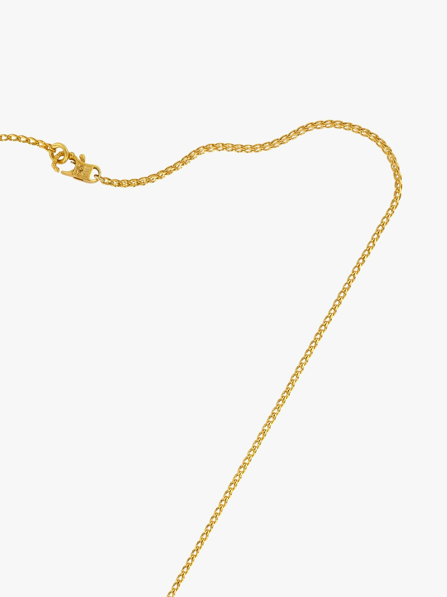 Small solo loop-in-loop chain with fibula clasp photo 3