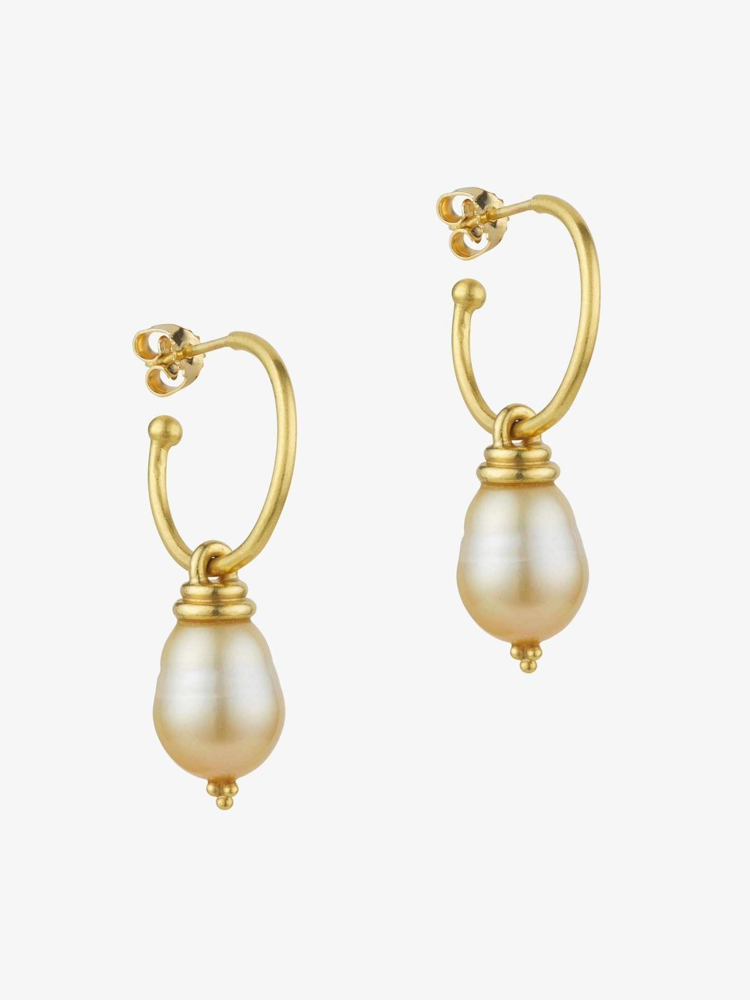 South sea pearl hoop & hook earrings photo 1