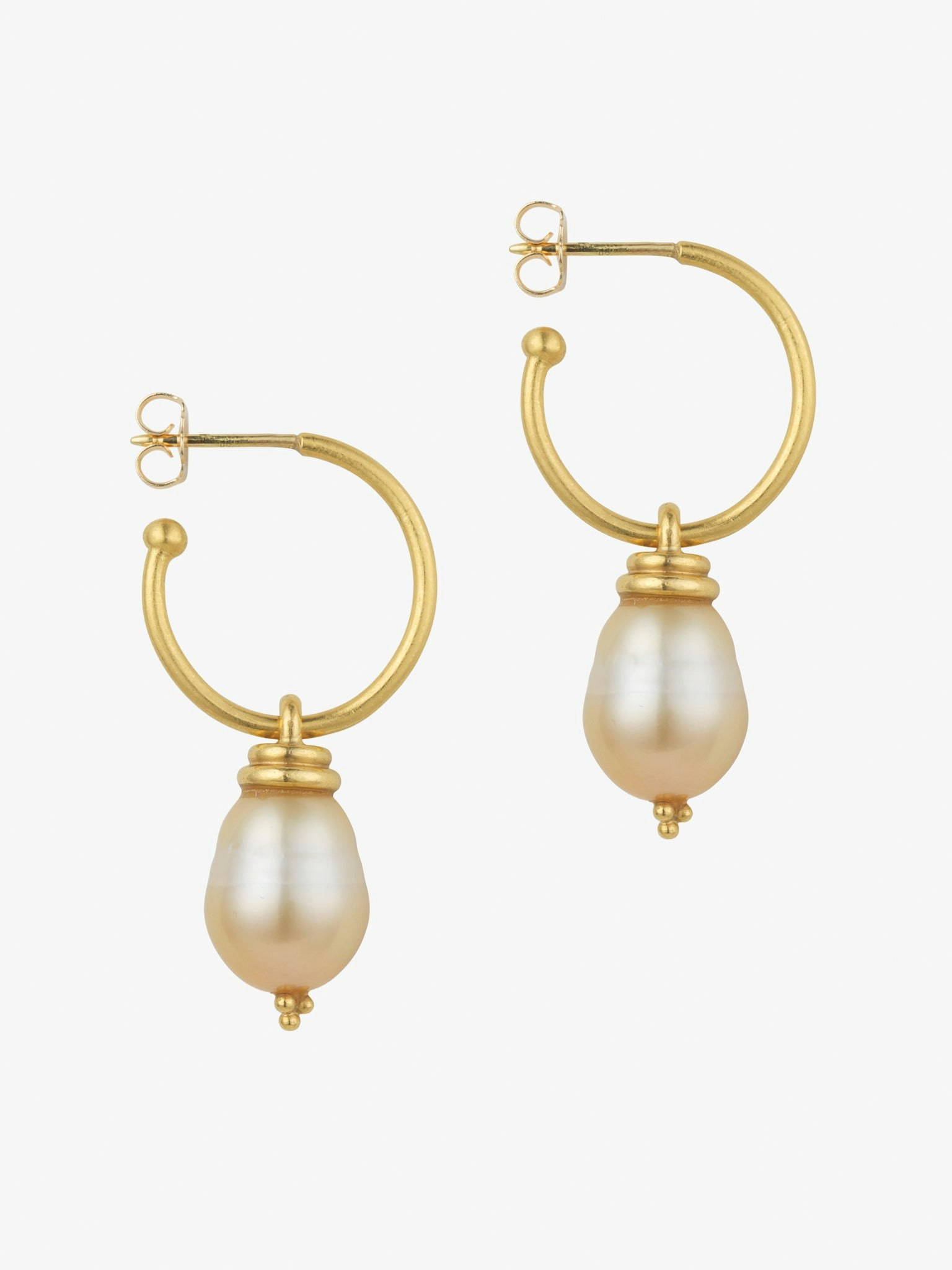South sea pearl hoop & hook earrings photo 3