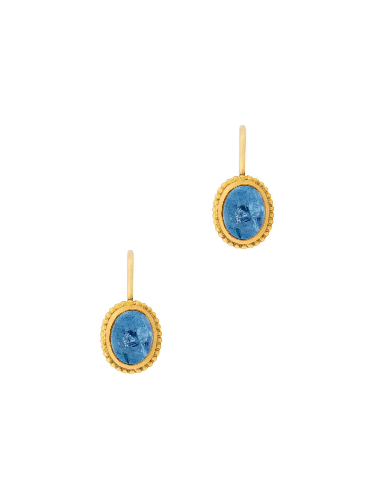 Aquamarine granulated hook earrings video