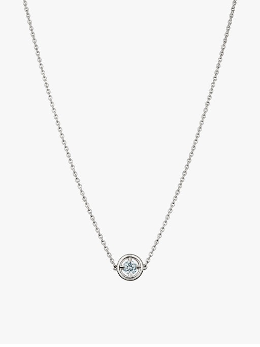 Solitaire 0.5ct diamond pendant necklace photo
