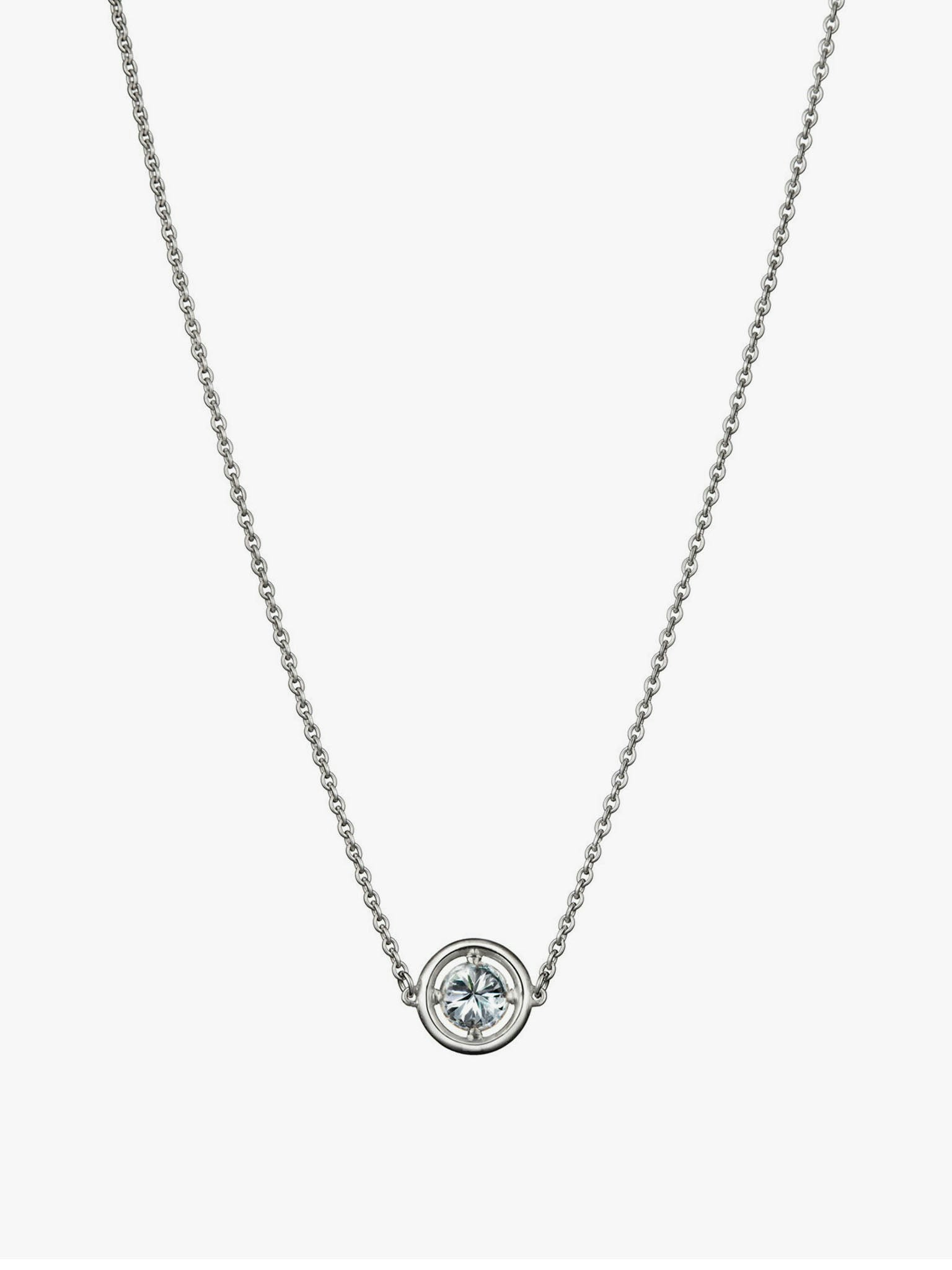 Solitaire 0.5ct diamond pendant necklace photo 3