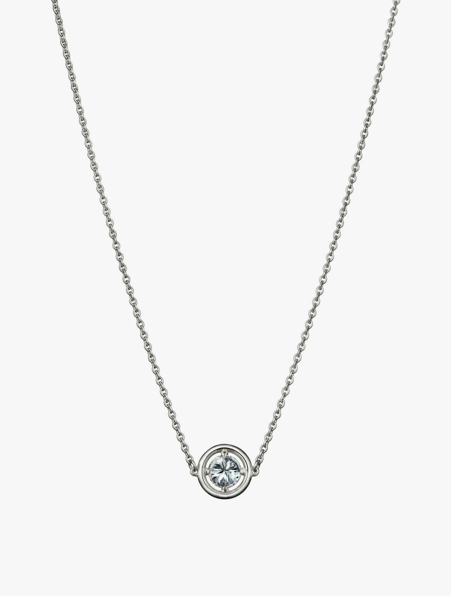 Solitaire 0.5ct diamond pendant necklace photo 3