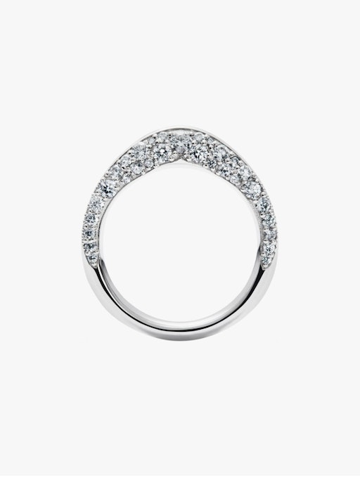 Single pavé diamond ring photo