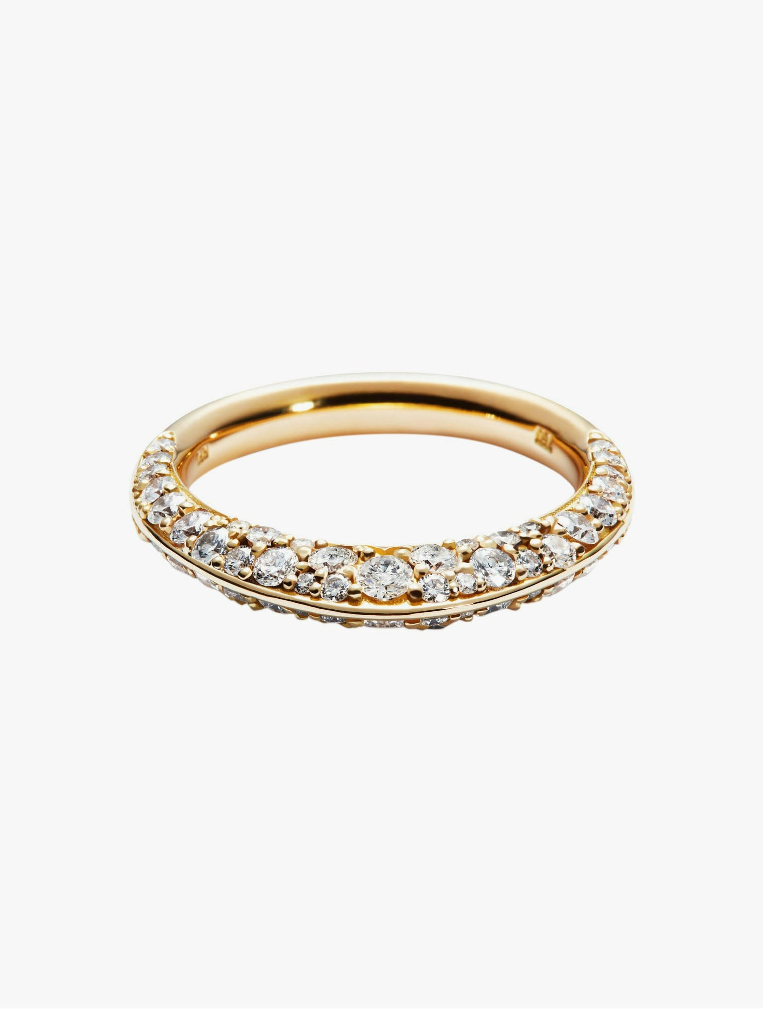 Double pavé diamond ring photo 1