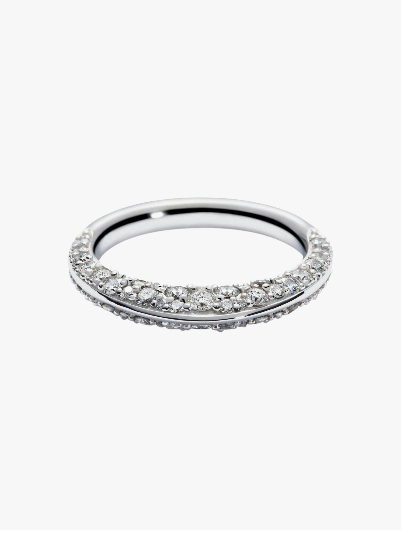 Double pavé diamond ring photo 5