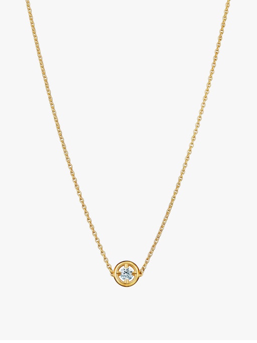Solitaire 0.3ct diamond pendant necklace photo