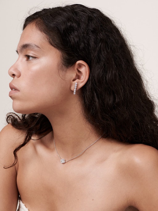 Two-piece alliance diamond earring photo
