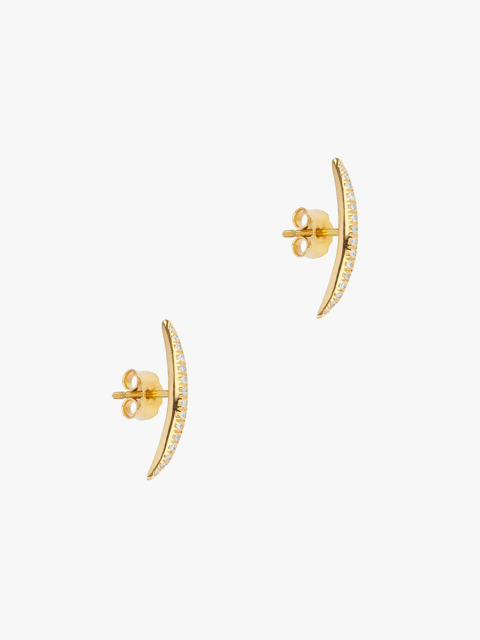 Arch diamond earrings photo 1
