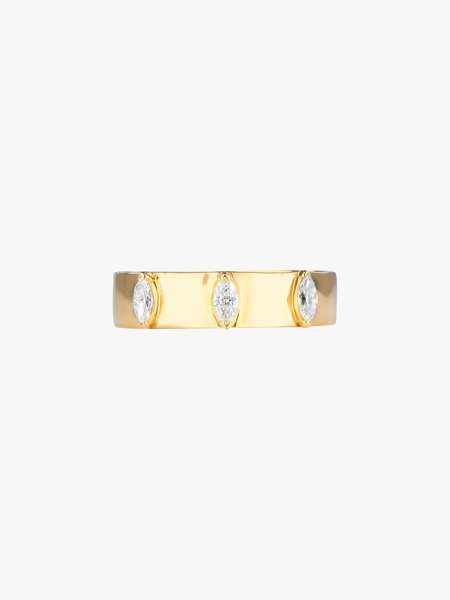 Triple navette ring photo 3