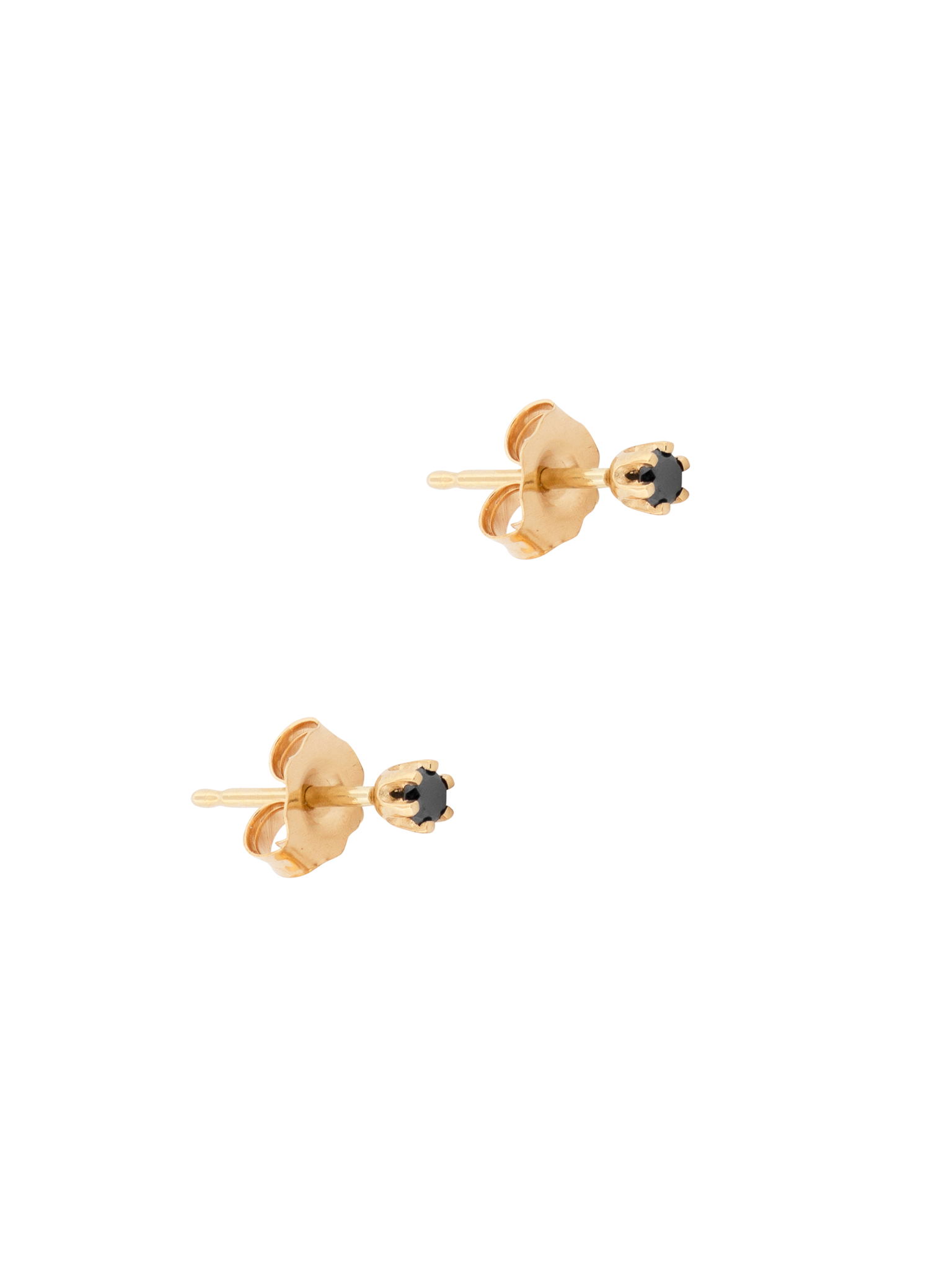 Baby birthstone black diamond studs photo 2