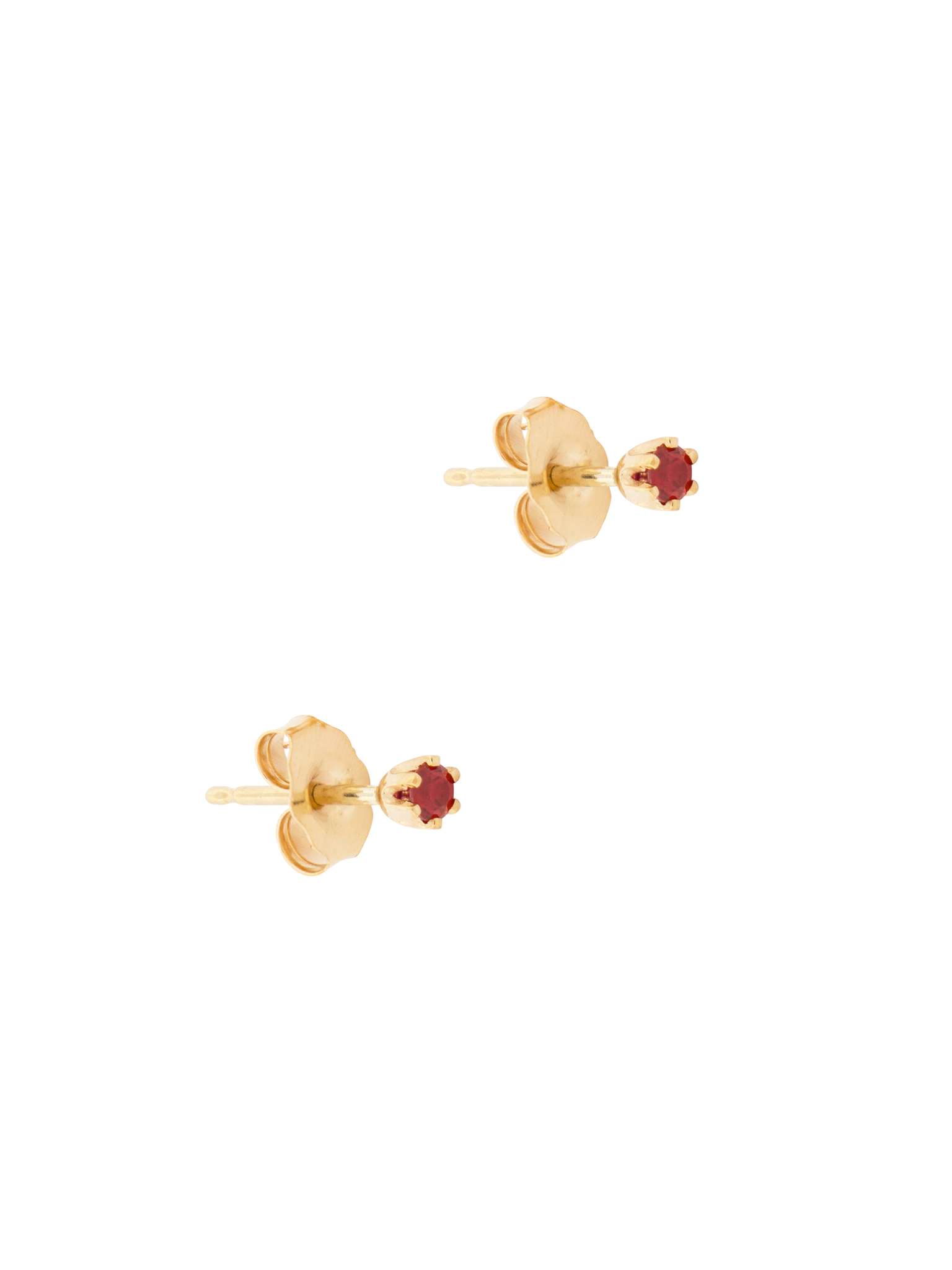Baby birthstone garnet studs photo 3