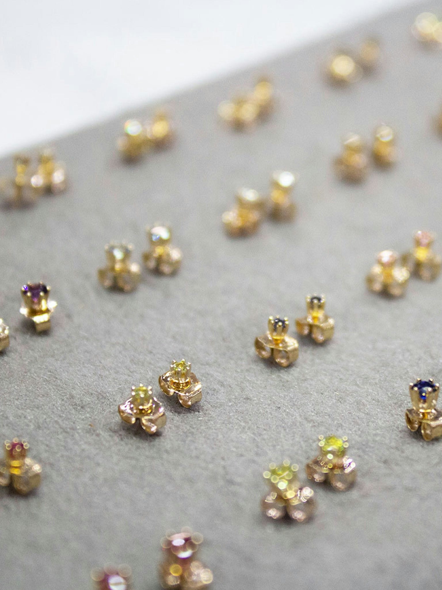 Baby birthstone aquamarine studs photo 4
