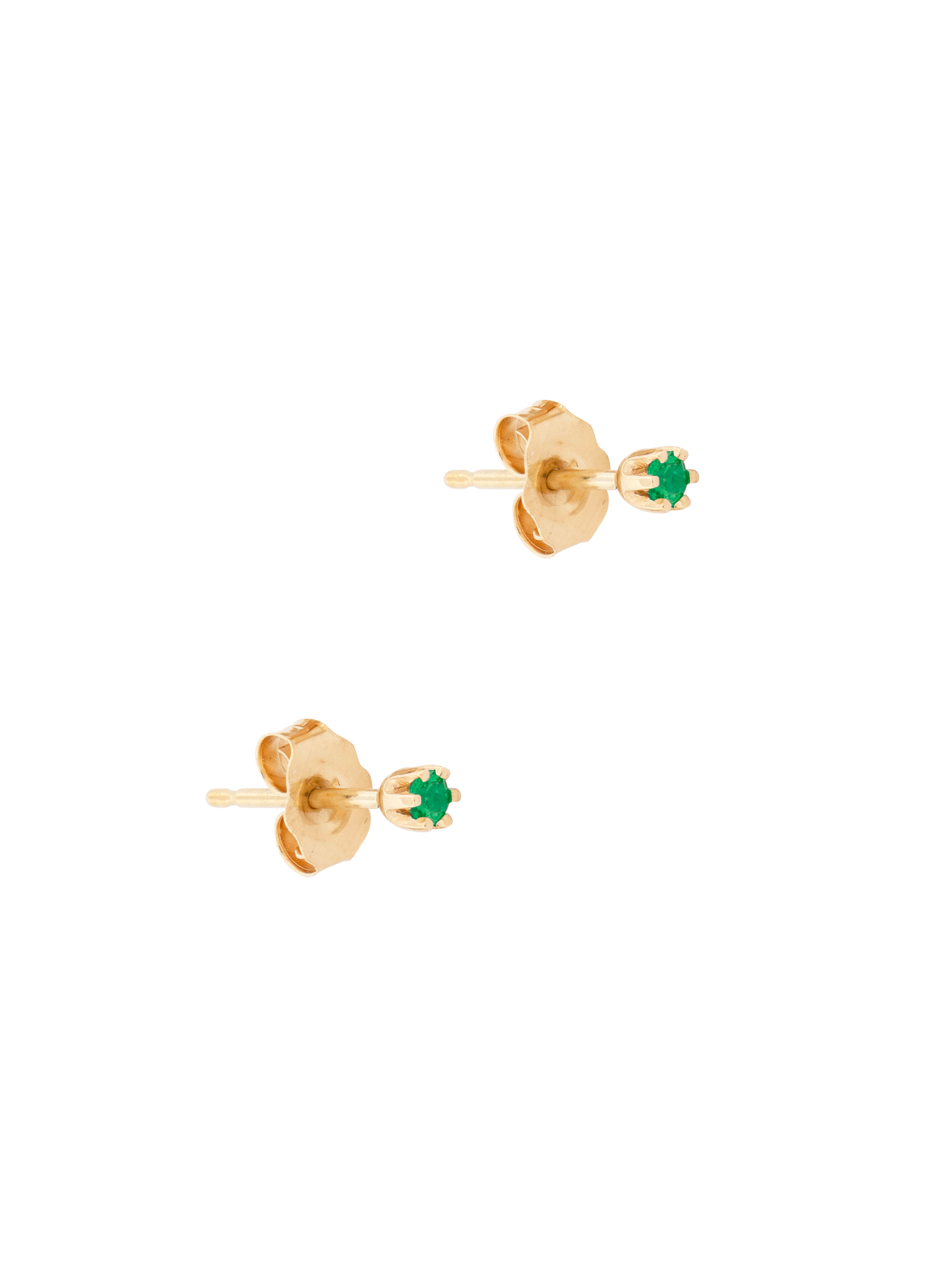 Baby birthstone emerald studs photo 3