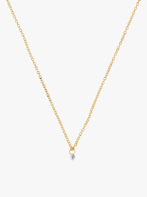 Diamond drop chain necklace photo