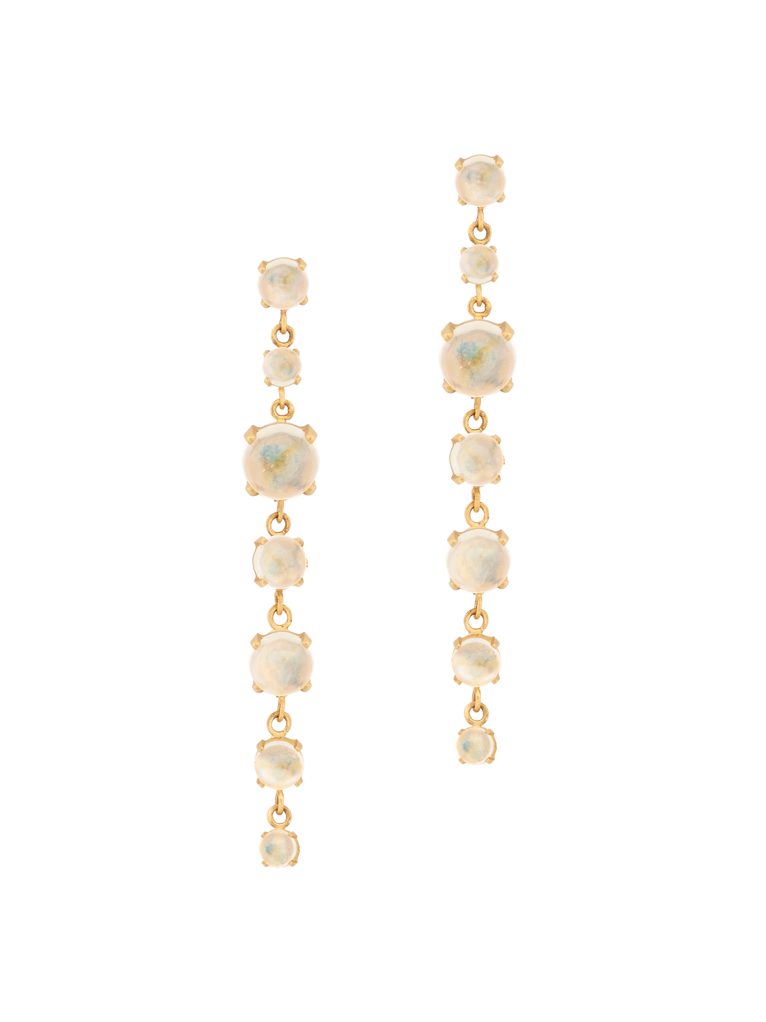 Rainbow moonstone cosmos earrings photo 1