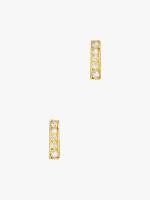 Diamond bar earrings photo