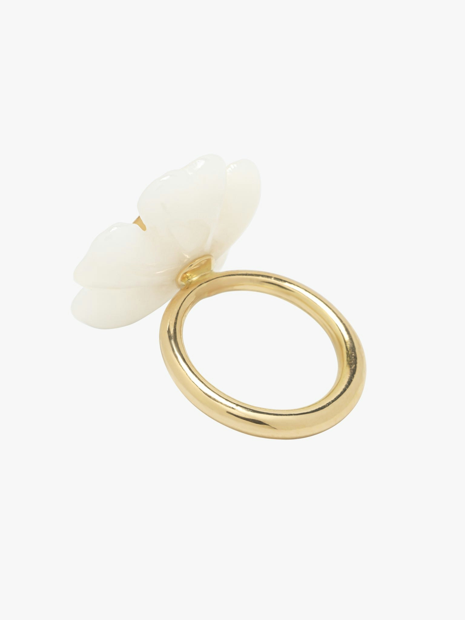 Opal and peridot small flower ring photo 2