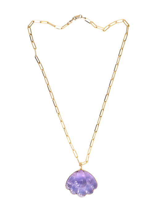 Lotus amethyst necklace photo