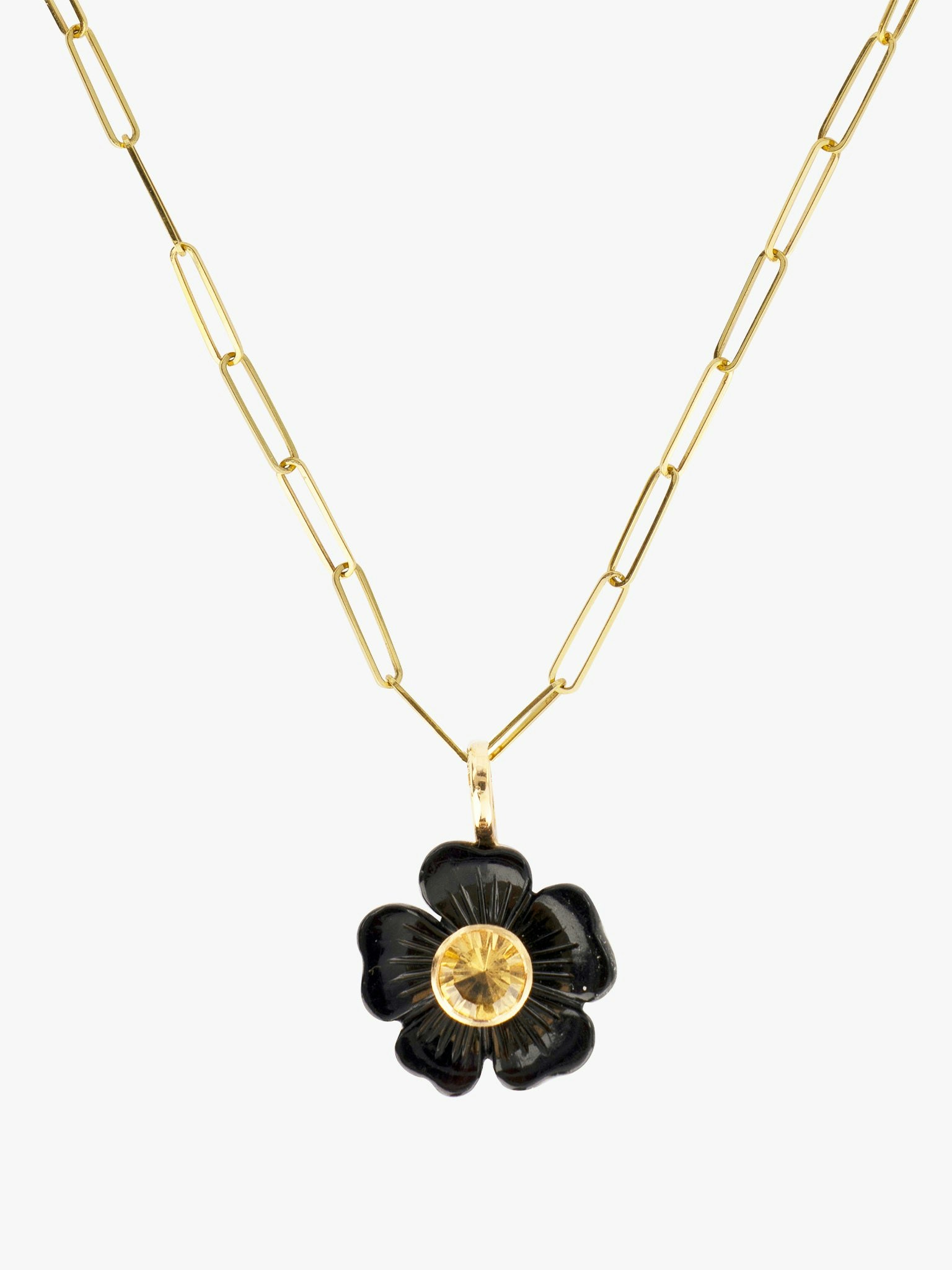 Small flower onyx necklace photo 1