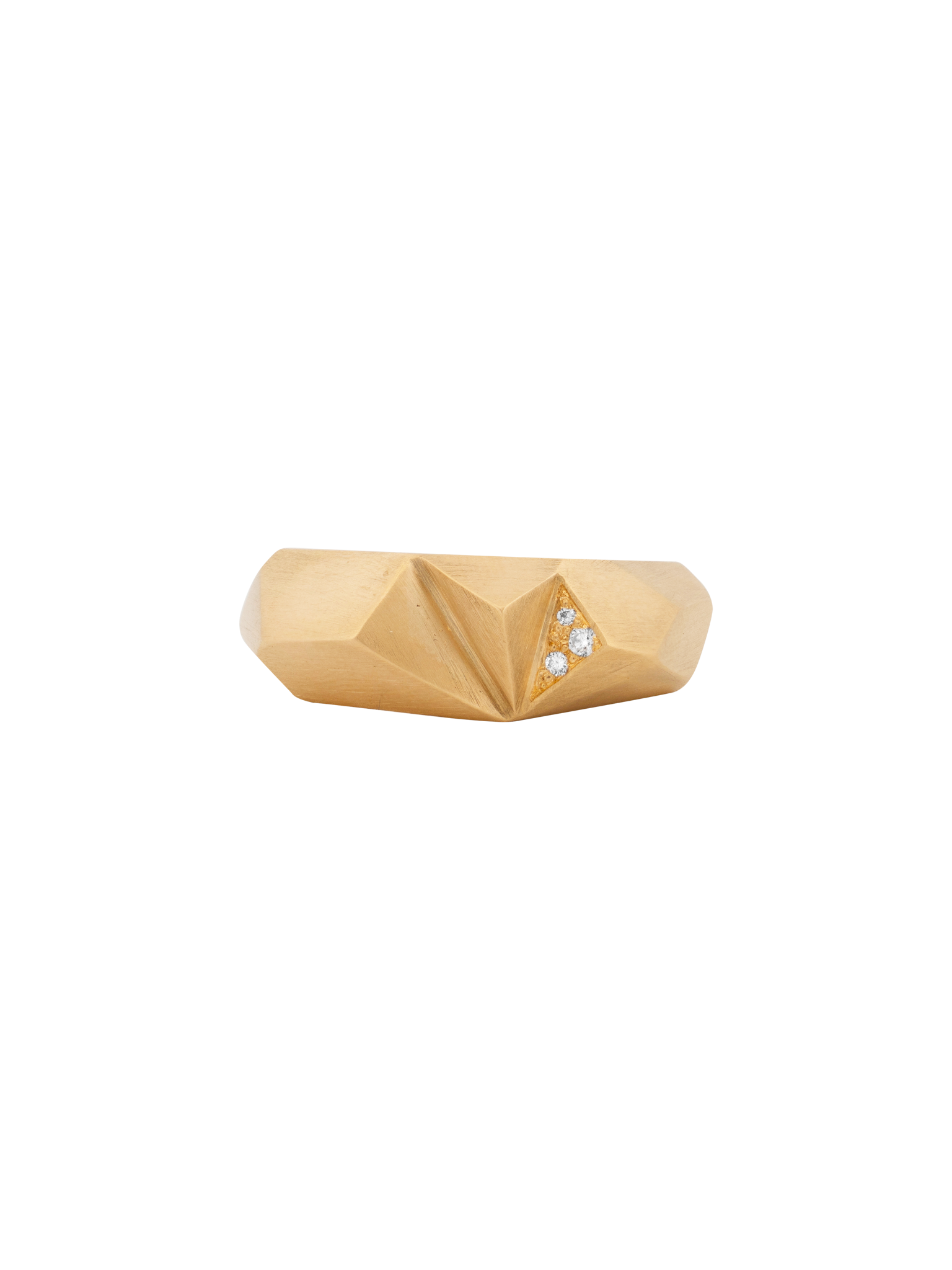 Fanrock facet ring with diamonds photo 3