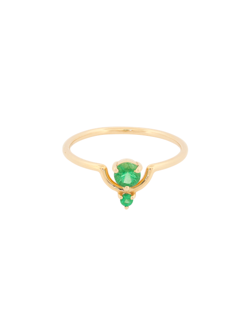 Nestled emerald ring photo