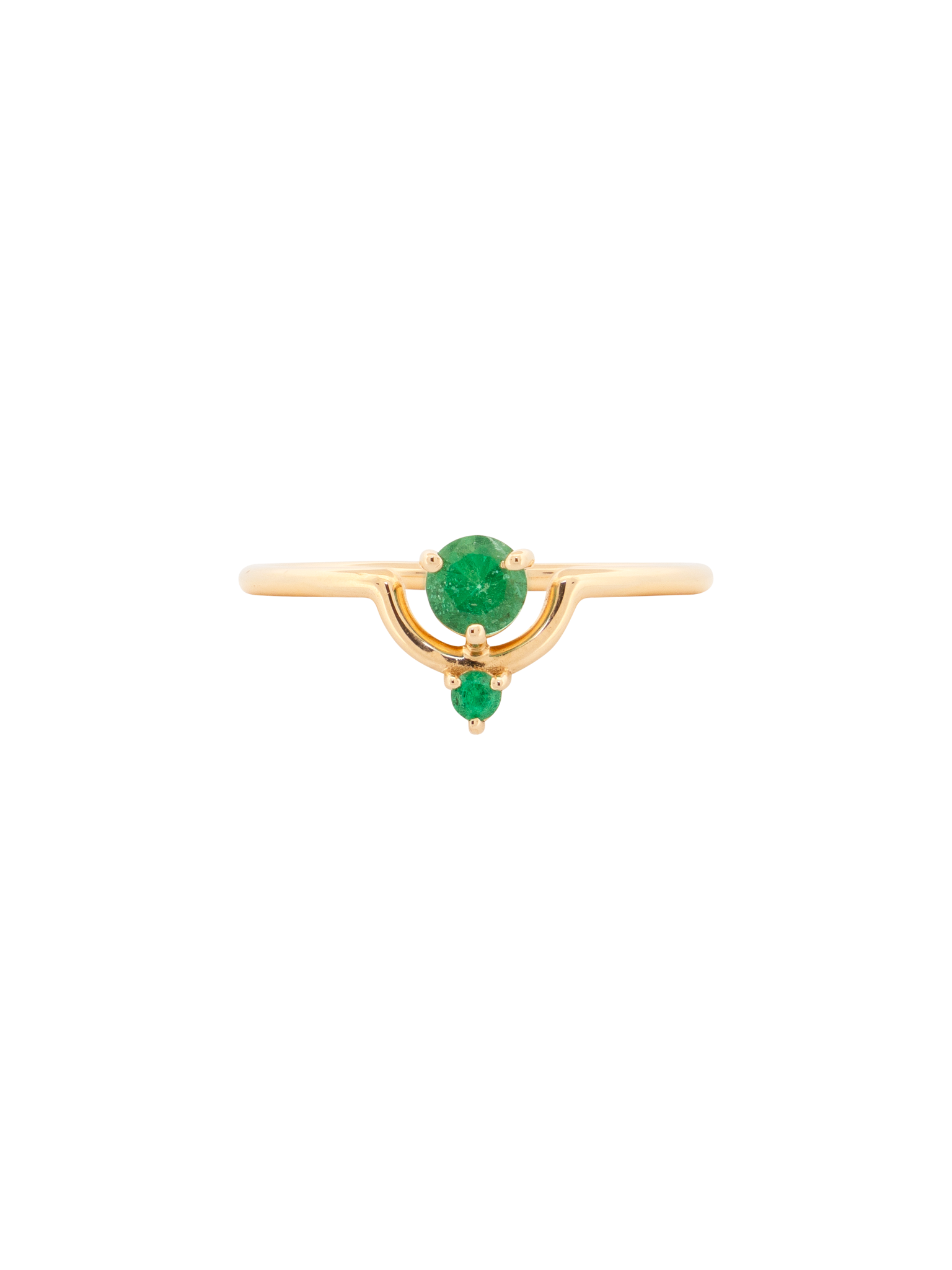 Nestled emerald ring photo 3