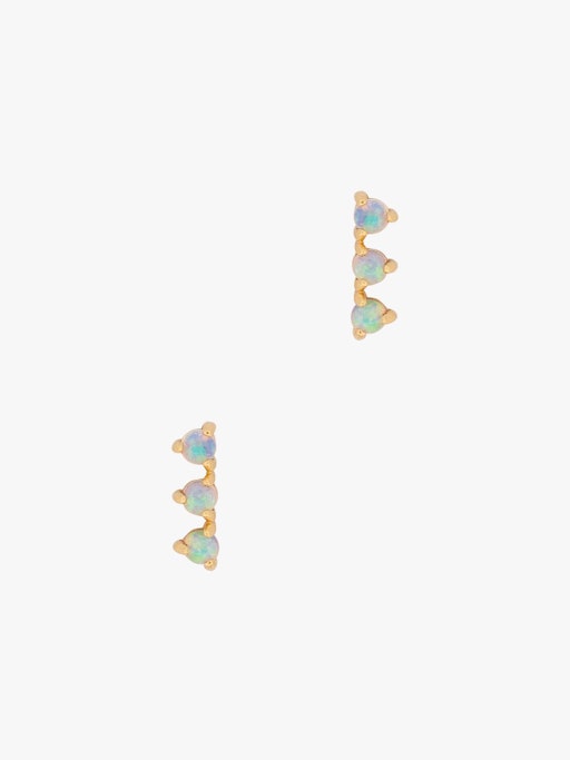 Three-step opal earrings photo