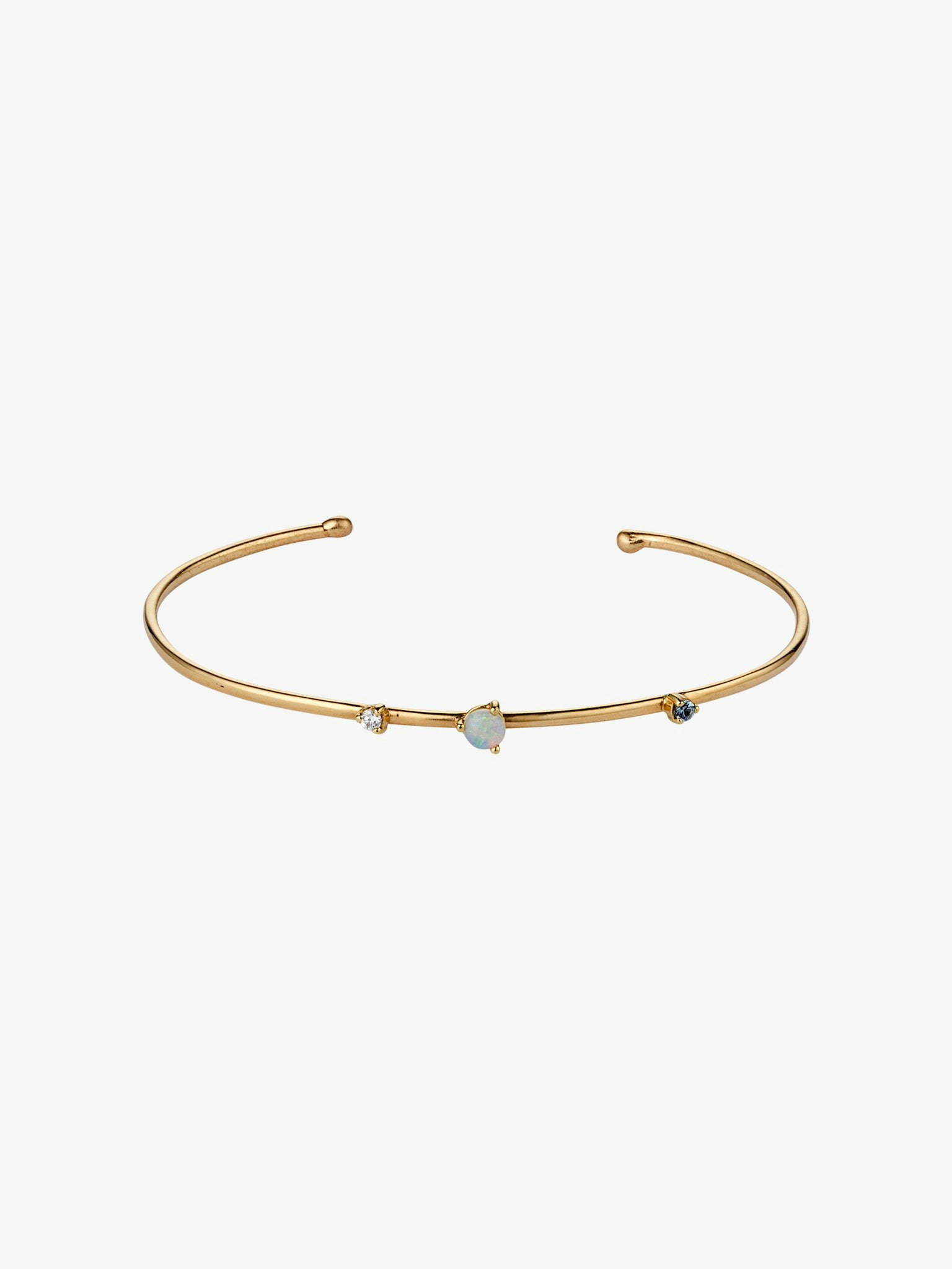 Opal, sapphire and diamond cuff photo 1